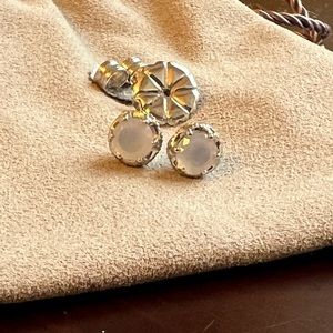 TACORI 925 Silver Chalcedony Crescent Crown Petite
Stud Earrings